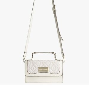 True Religion White Quilted Crossbody Bag